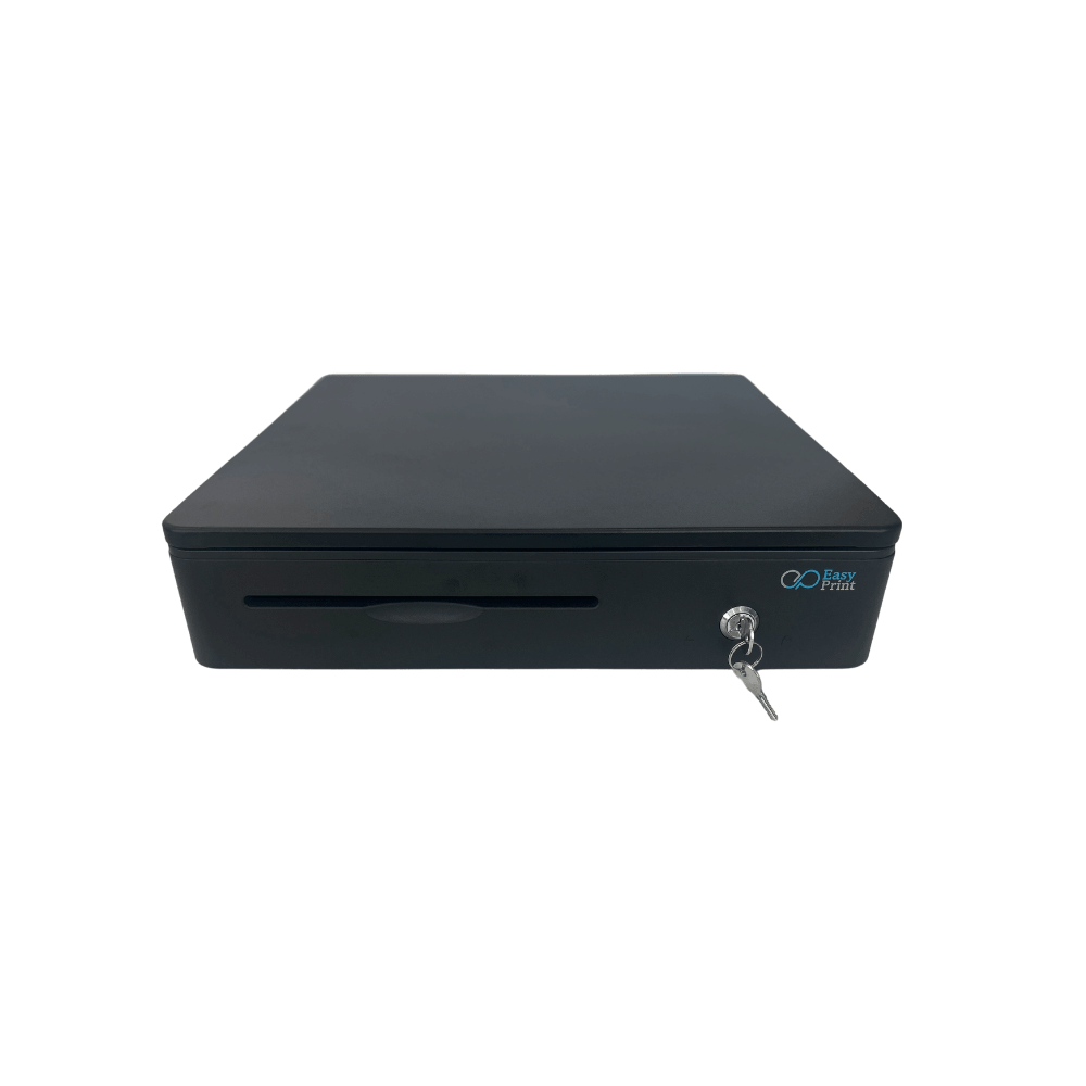 ลิ้นชักเก็บเงิน EASYPRINT รุ่น CD-405 สีดำ 4 ช่องธนบัตรขนาดใหญ่ 8 ช่องเหรียญ RJ11 12/24V_2